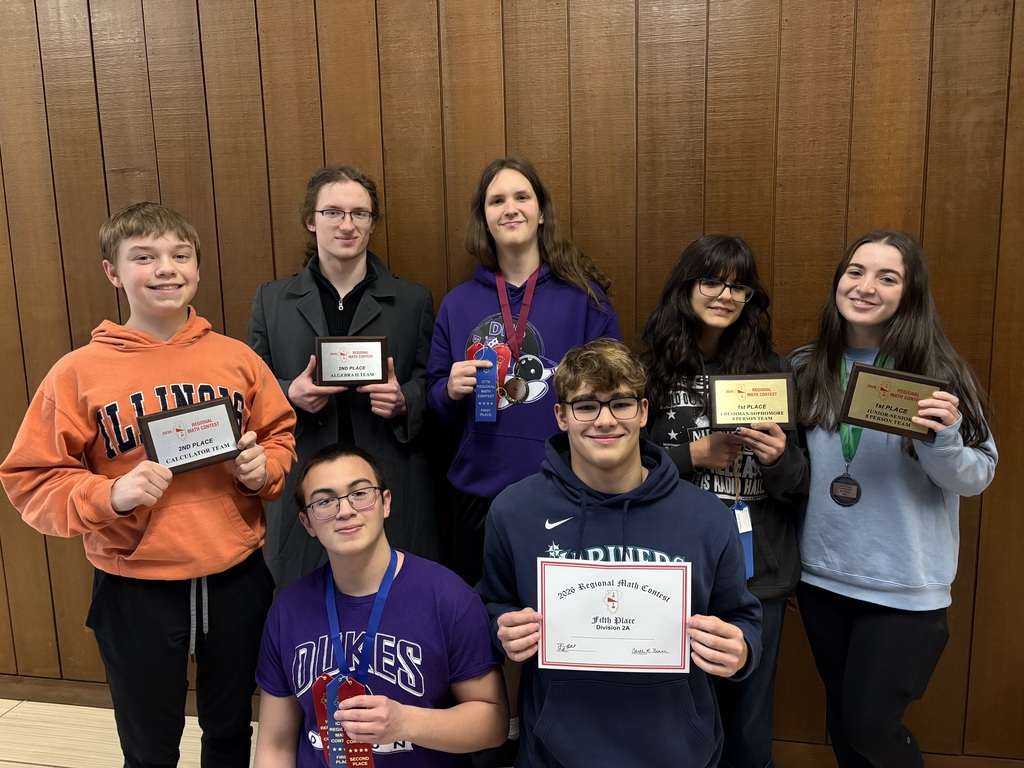 math team holding awards
