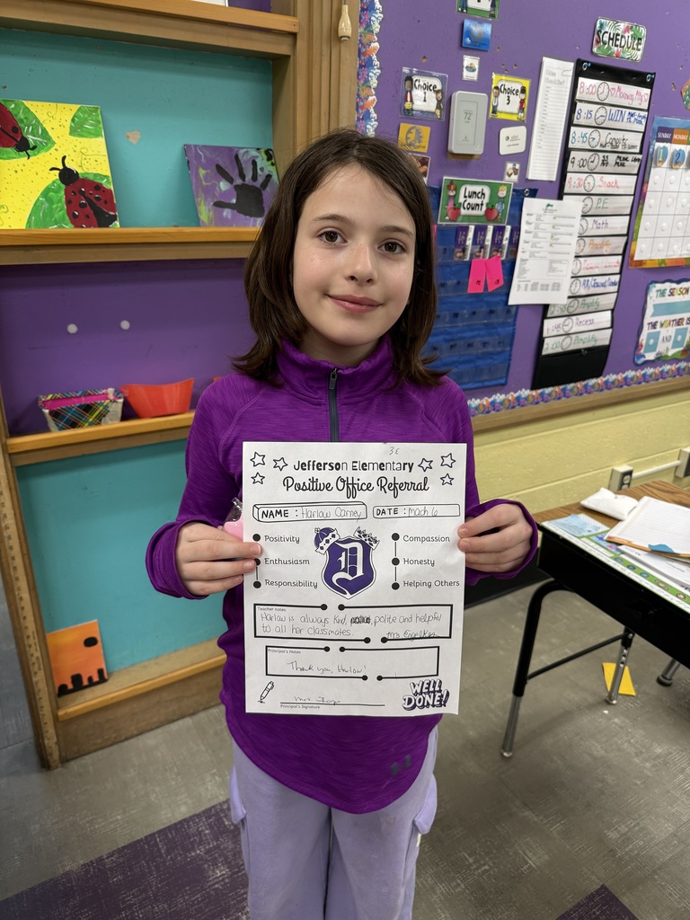 3rd graders with positive office referrals and prizes
