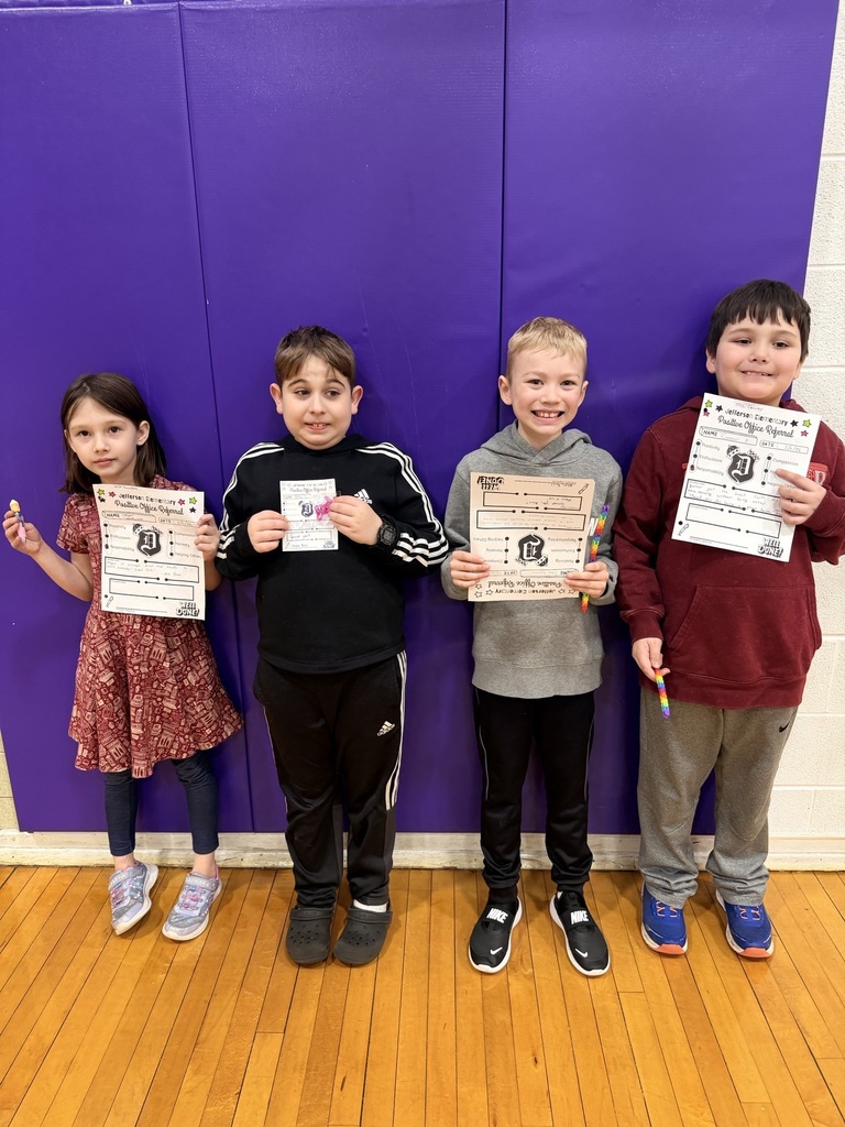 2nd graders with positive office referrals and prizes