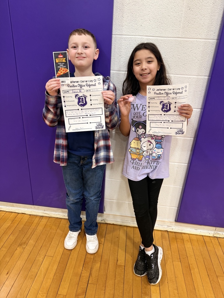 3rd graders with positive office referrals and prizes