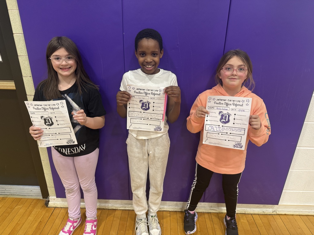 3rd graders with positive office referrals and prizes