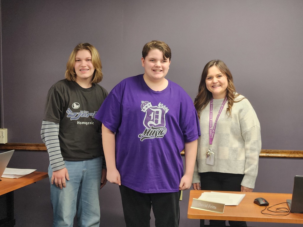 Assistant Principal Downie with the March RMS students of the month