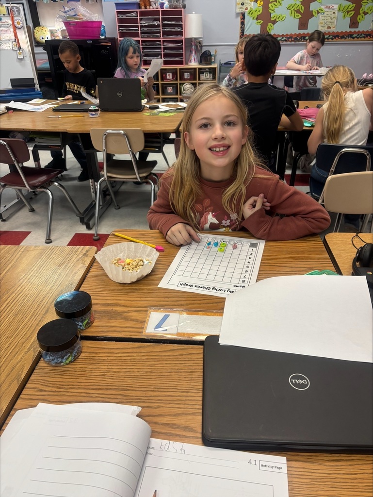 a 2nd grader and her lucky charms and graphs 