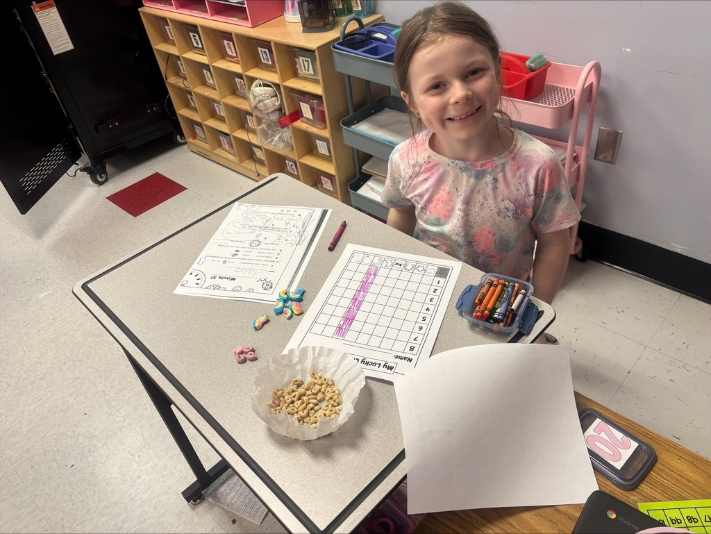 a 2nd grader and her lucky charms and graphs 