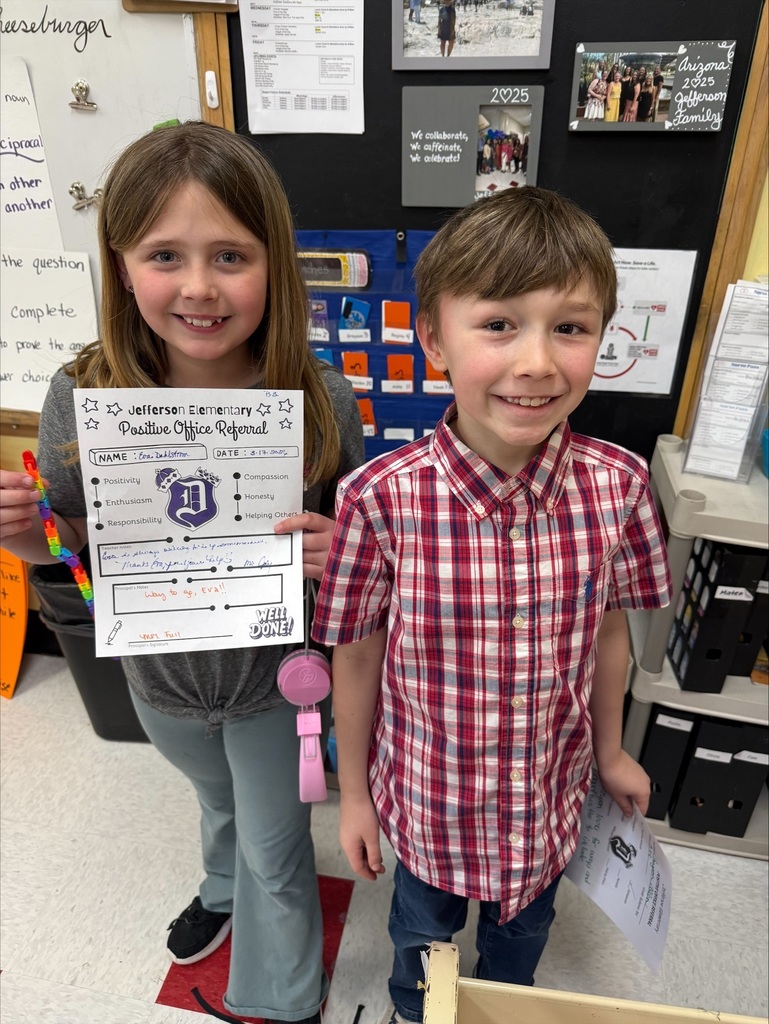 3rd graders with positive office referrals and prizes 