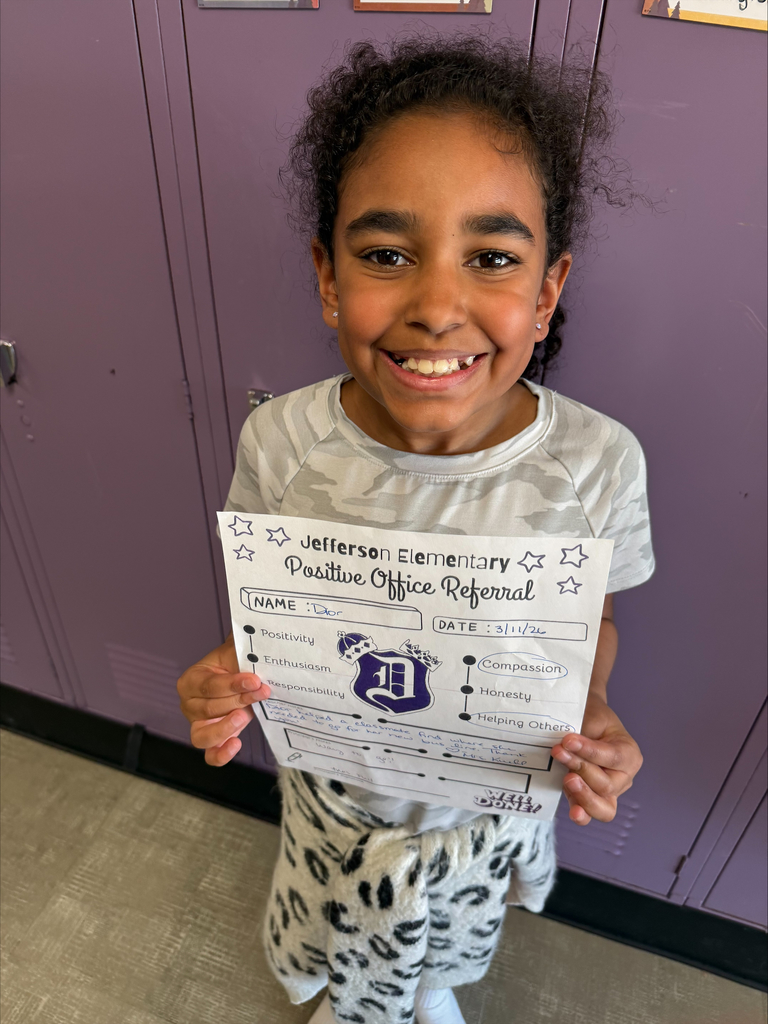 3rd graders with positive office referrals and prizes 