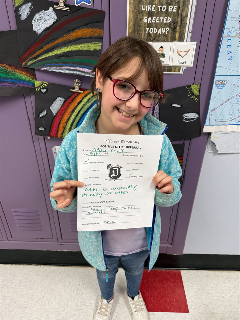 3rd graders with positive office referrals and prizes 