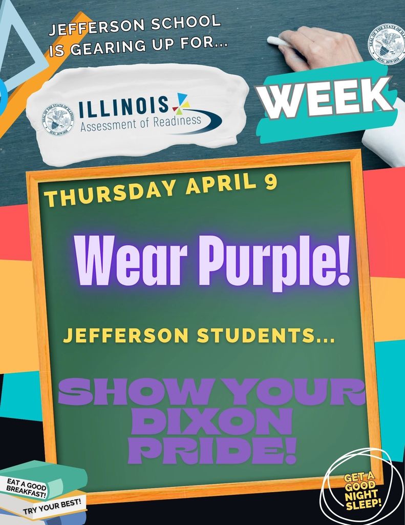wear purple for IAR testing on April 9
