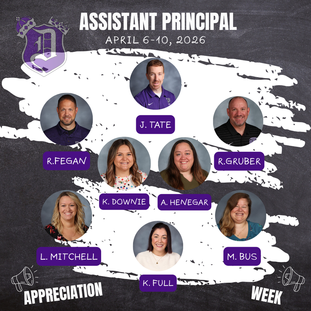 graphic with assistant principal headshots and dps logo