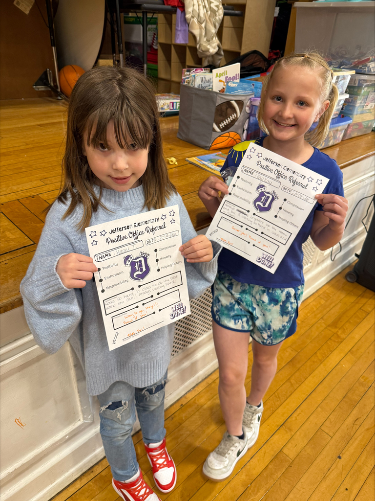 3rd graders with positive office referrals and prizes 