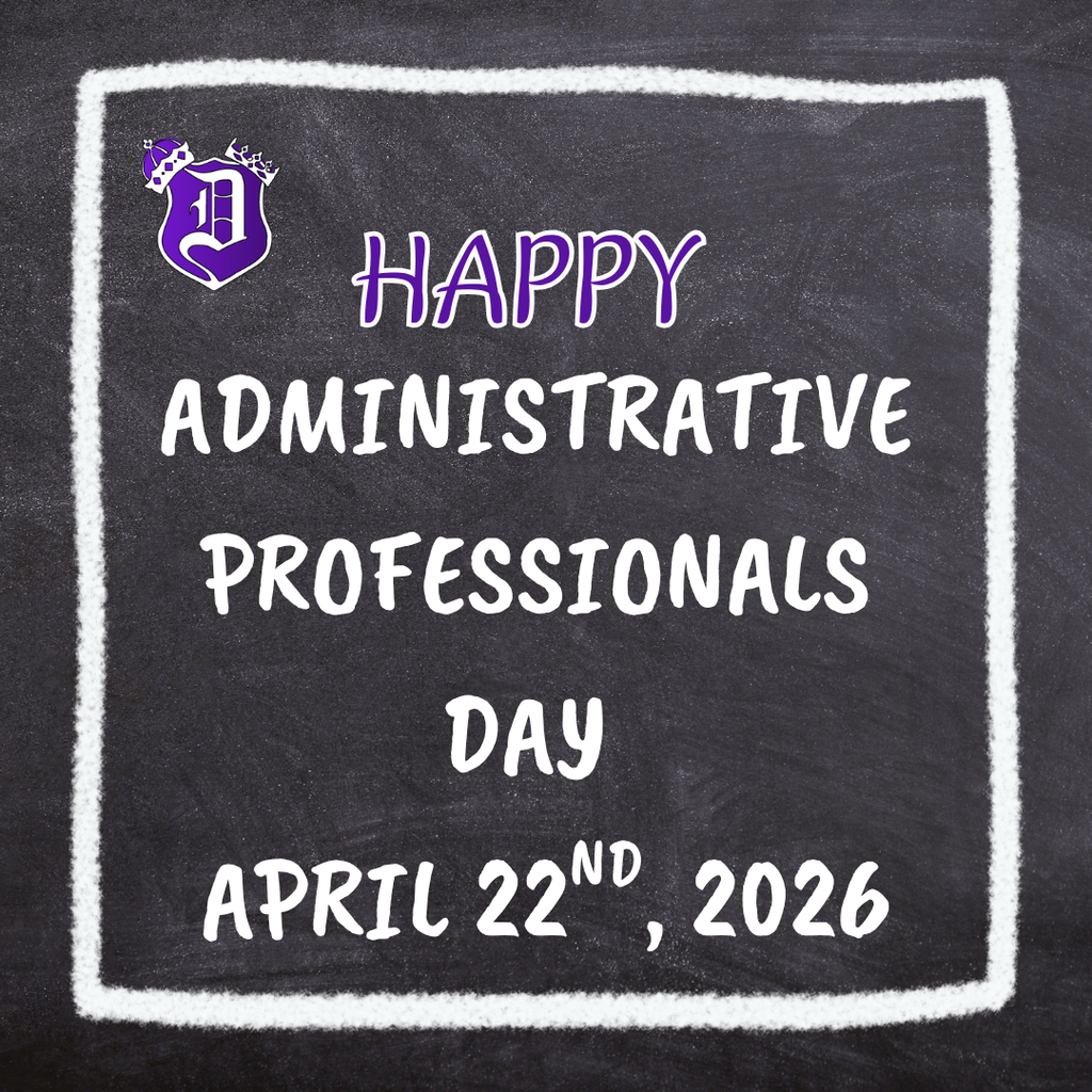 administrative professionals day graphic with dps logo and date