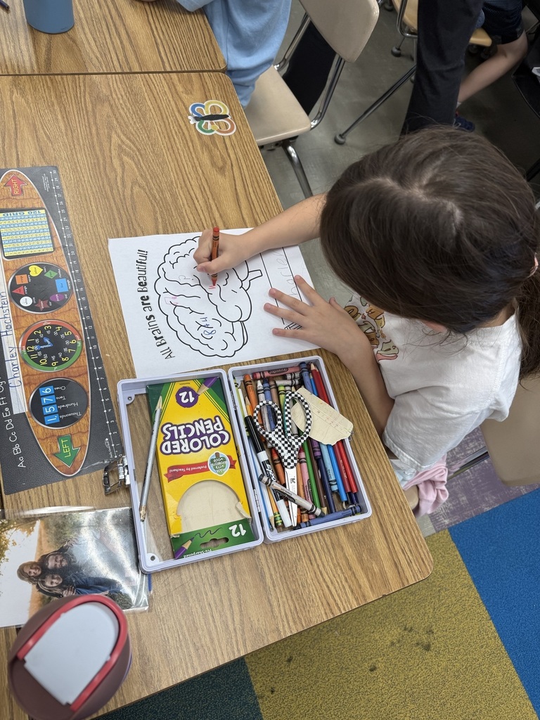 a student decorating their brain