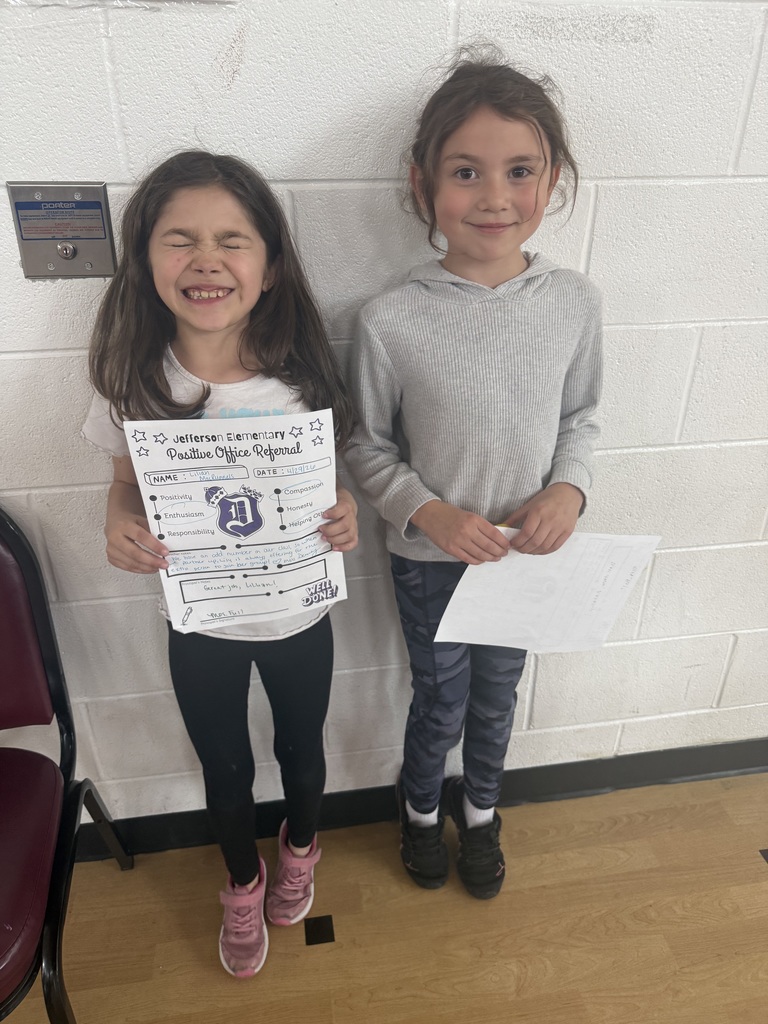 2nd graders with positive office referrals and prizes 