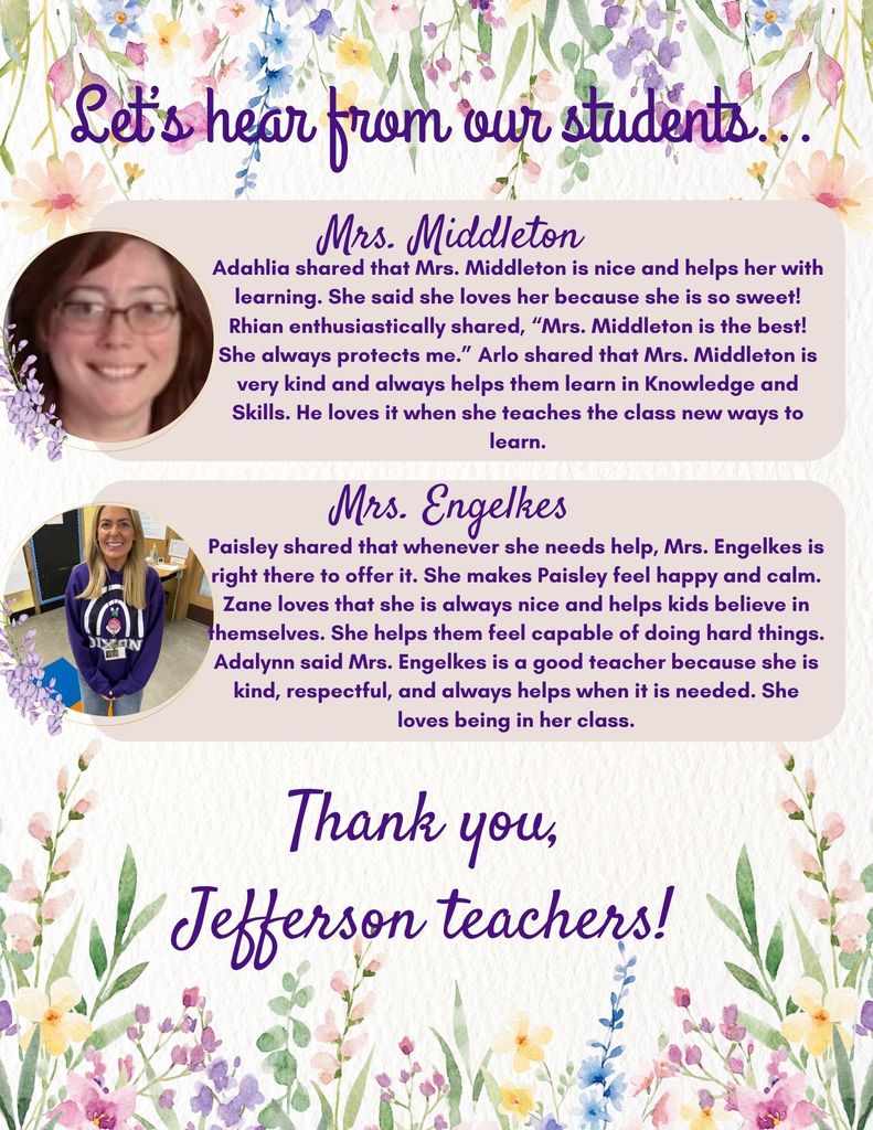 Mrs. Engelkes and Mrs Middleton