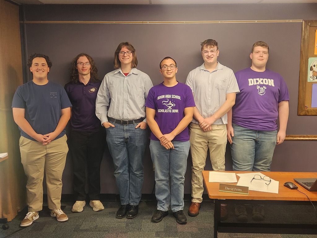 Photo of 6 members of our Scholastic Bowl Team from Dixon High School
