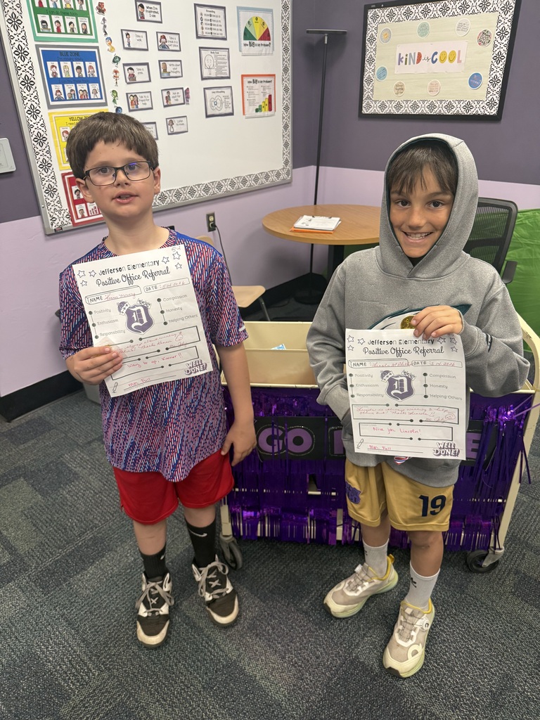 3rd graders with positive office referrals and prizes 