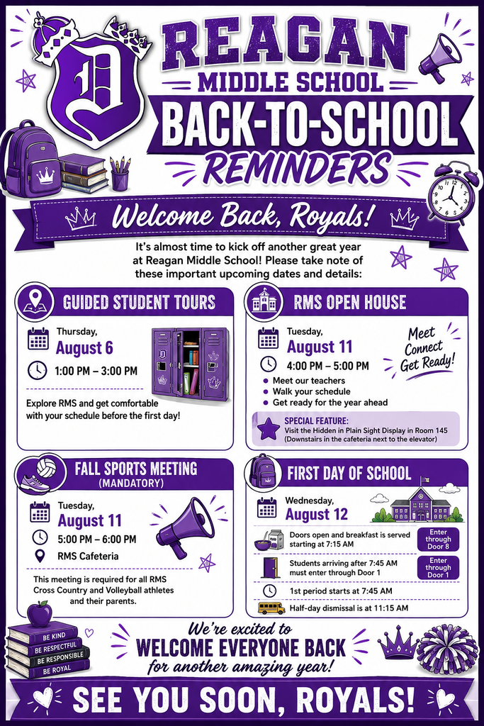 Back to School Reminders for RMS