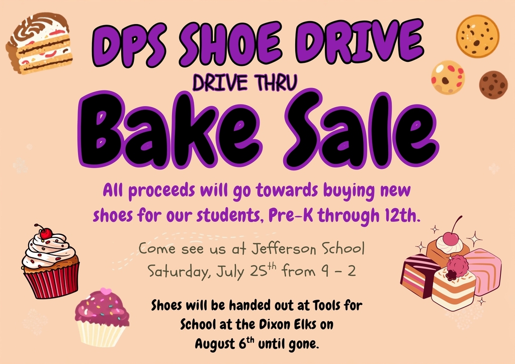 bake sale flyer with cupcakes, cookies and information