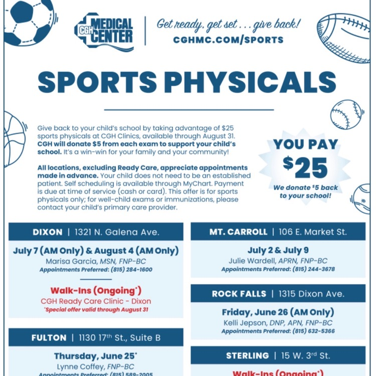 sports physicals