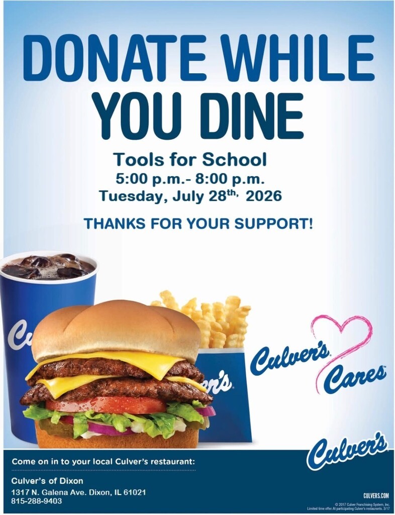tools for school culvers night