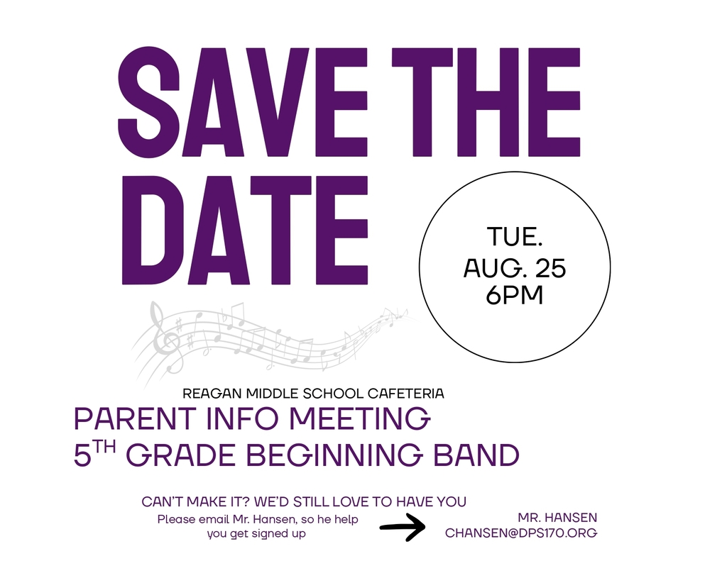 save the date graphic with info about band meeting