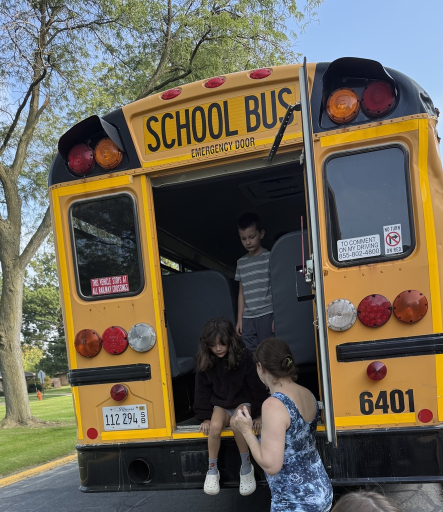 students getting off the bus properly during a drill