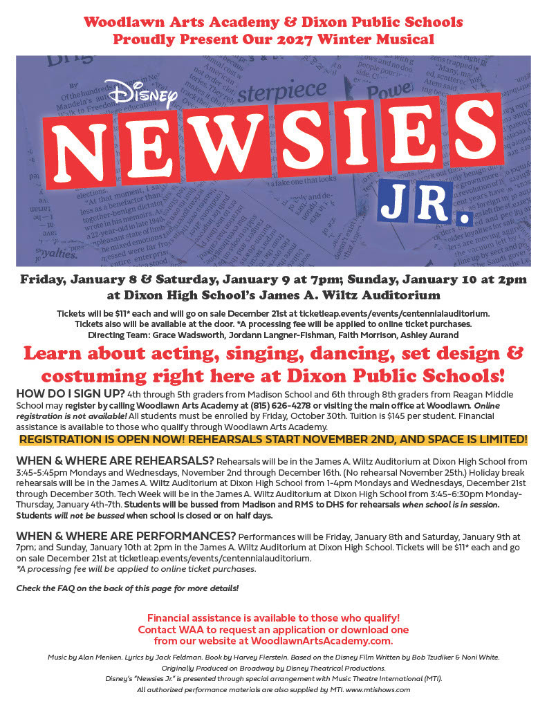 newsies Jr flyer