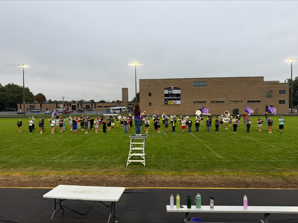 DHS and RMS Band students practicing for football game performance