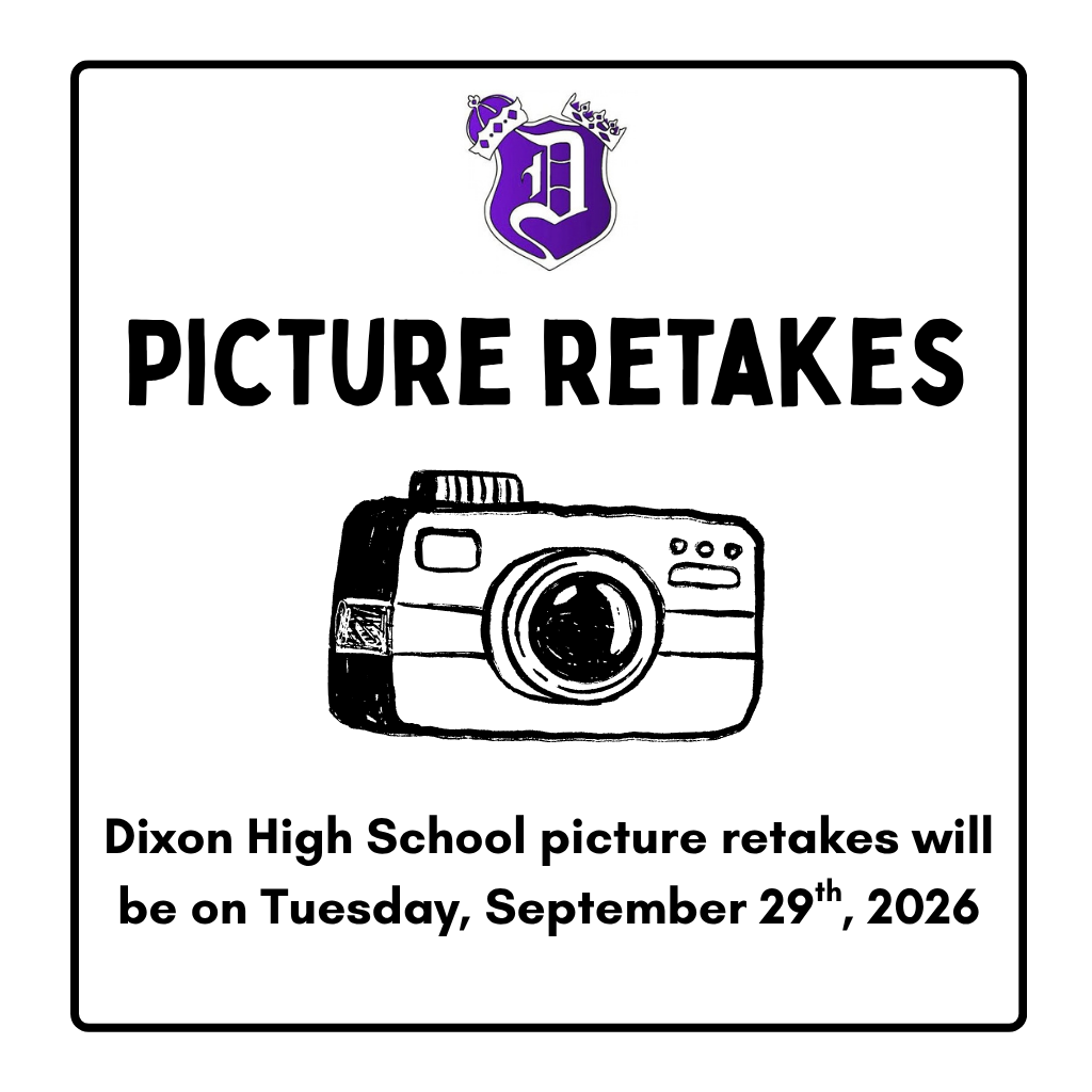 picture retake flyer with dates and camera