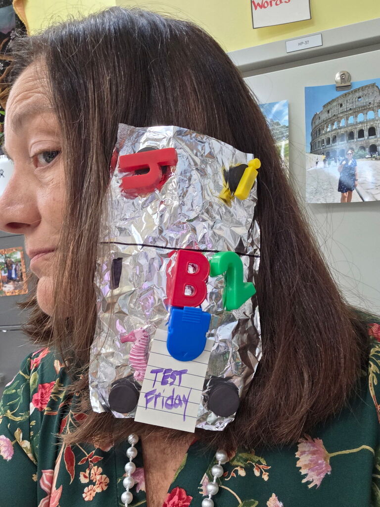 Mrs. Buikema crazy hair day