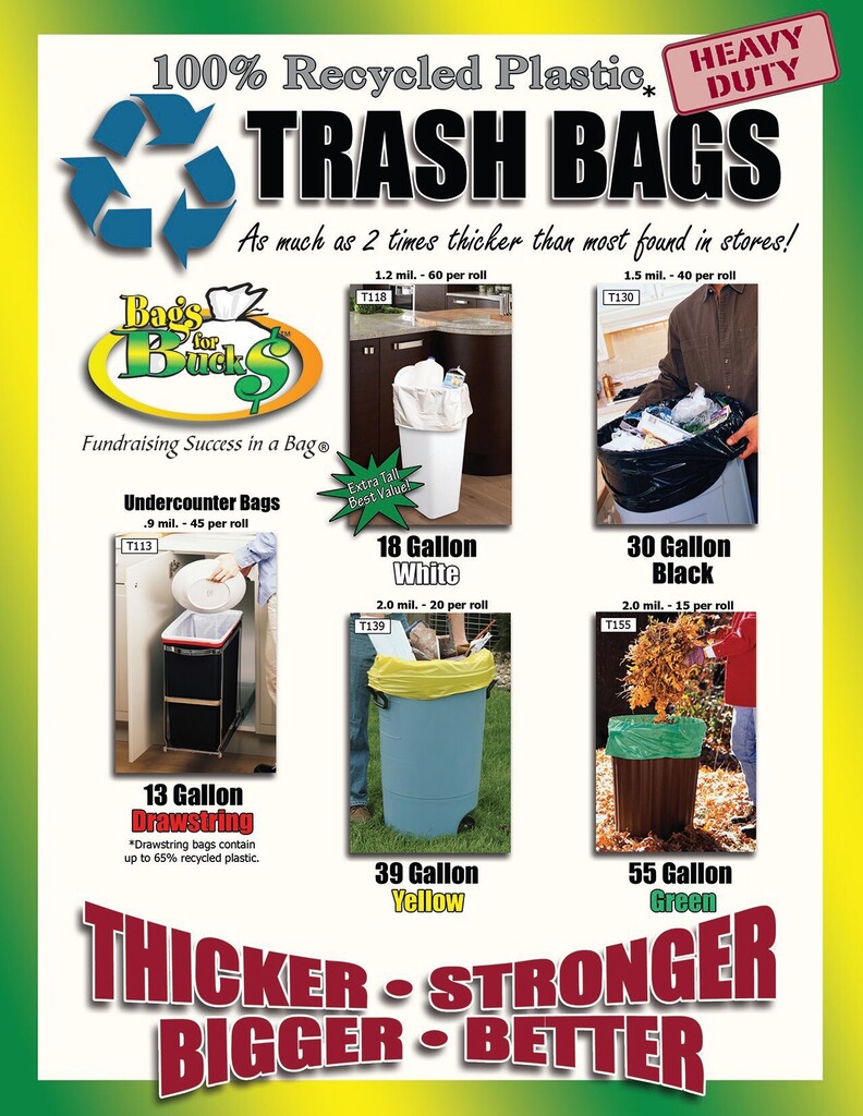 trash Bags fundraiser reminder PTO