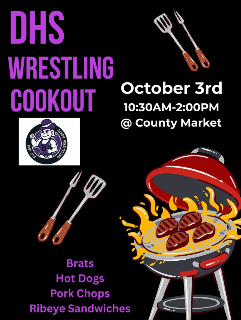 DHS wrestling cookout graphic