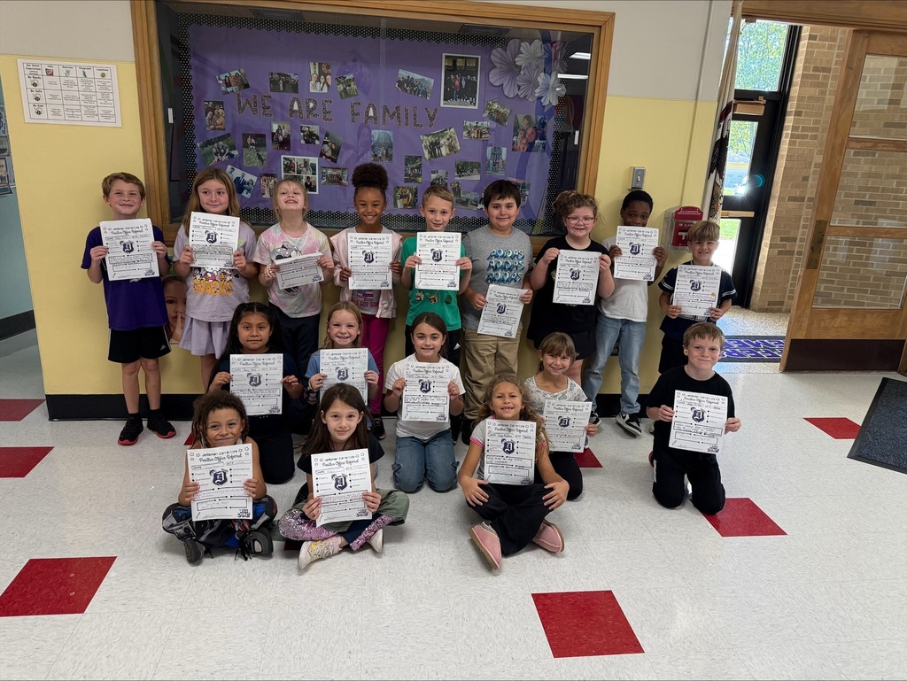 2nd and 3rd graders with their positive office referrals