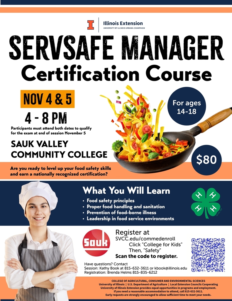 food certificate course informational flyer