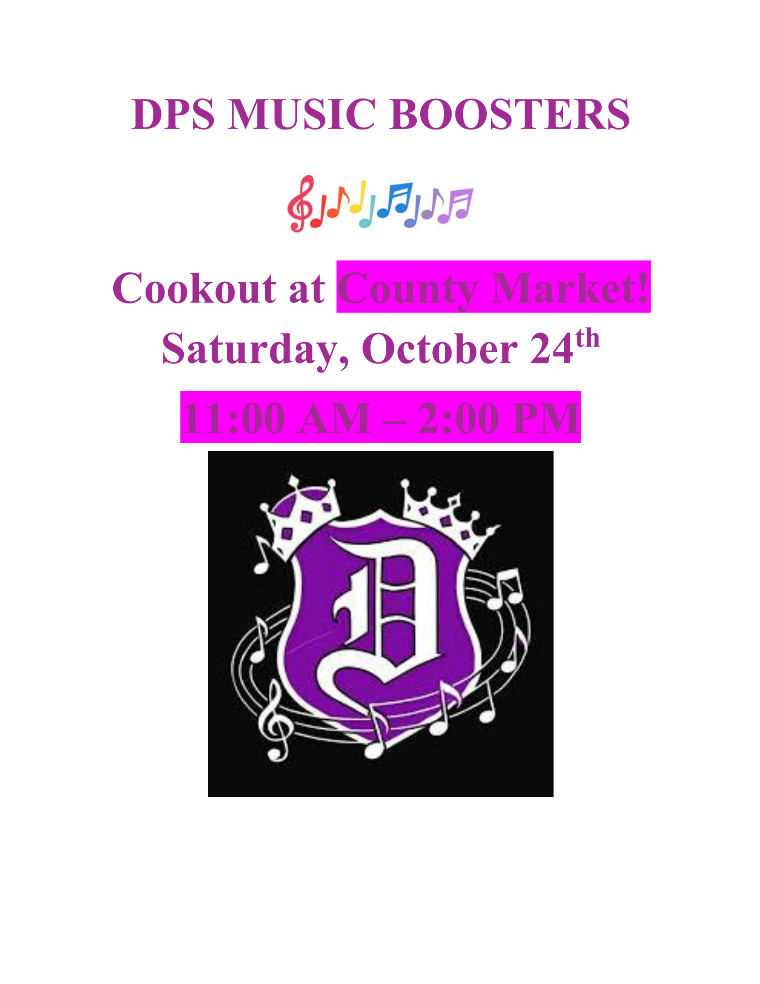 DPS music boosters flyer