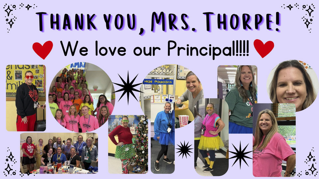 we love Mrs. THORPE post with collage of photos of Mrs. Thorpe 