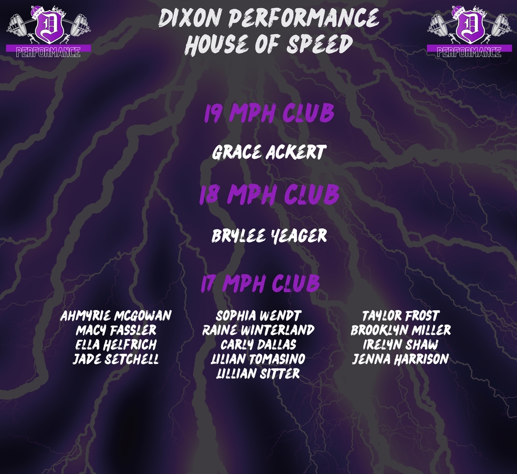 Dixon performance club members