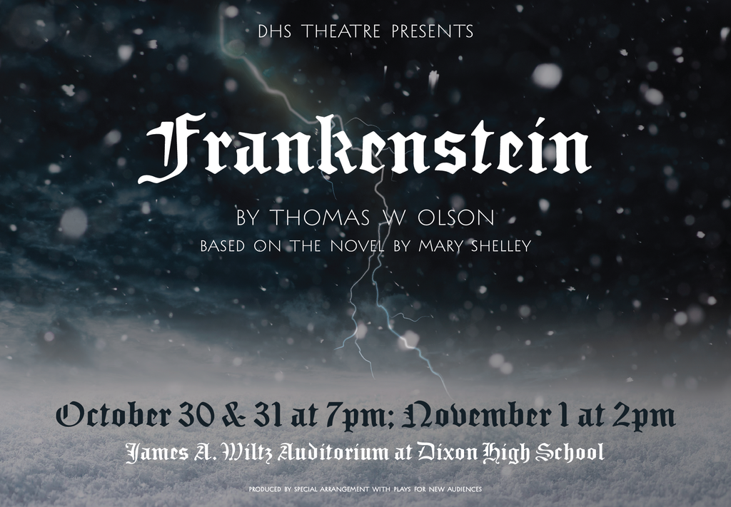 frankenstein graphic with dates and times