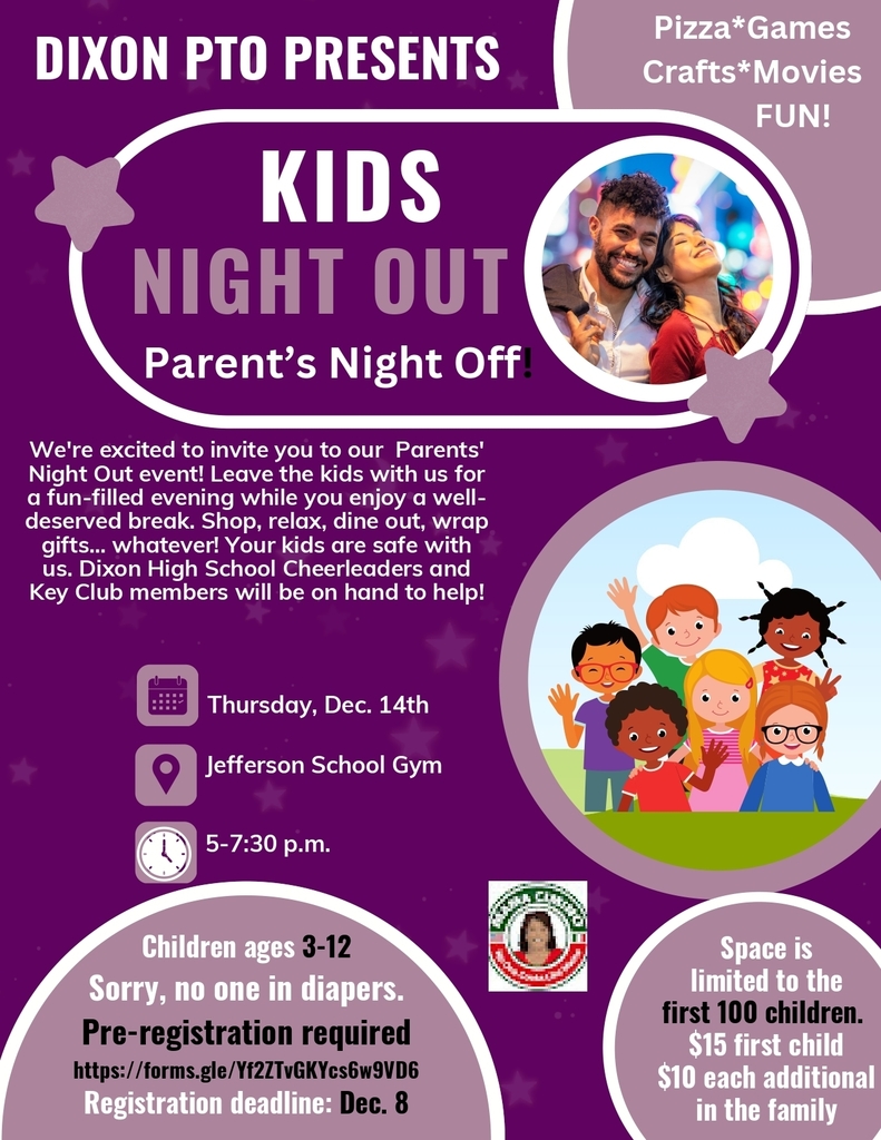 Kids Night Out flyer with details