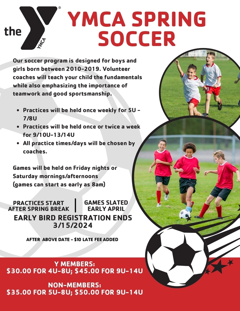 YMCA Spring Soccer graphic
