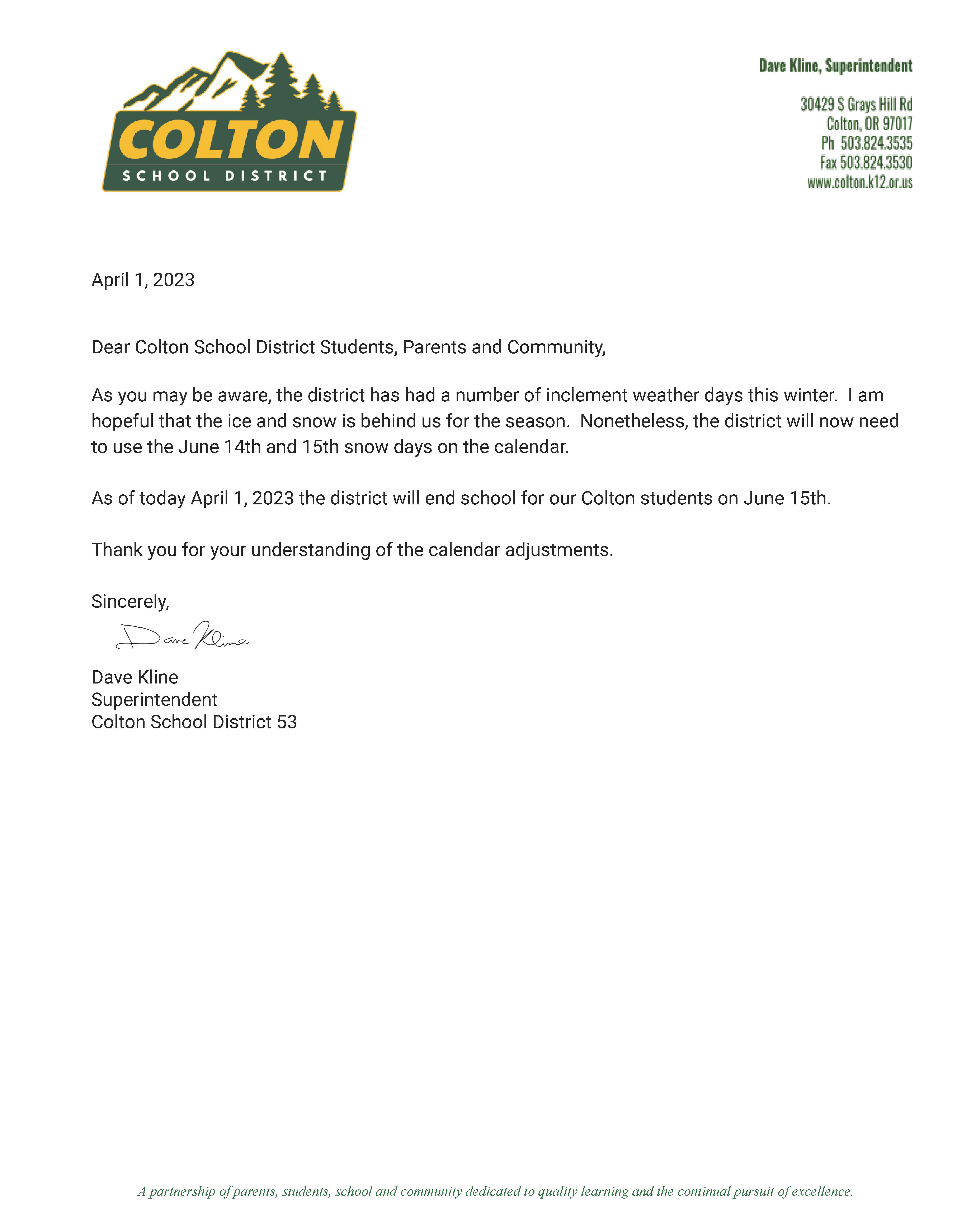 Documents Colton School District 53