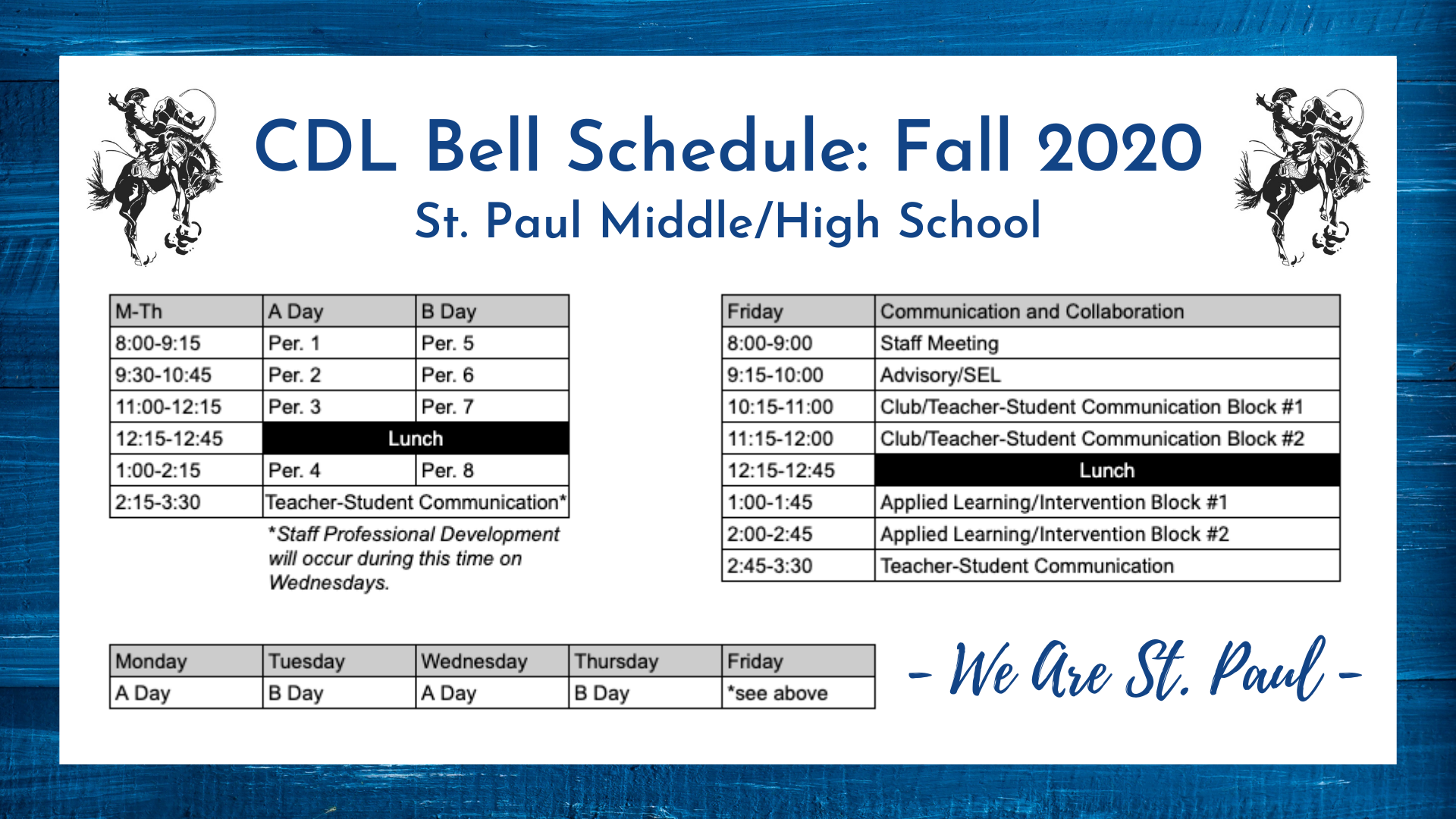 CDL Bell Schedule CDL Bell Schedule