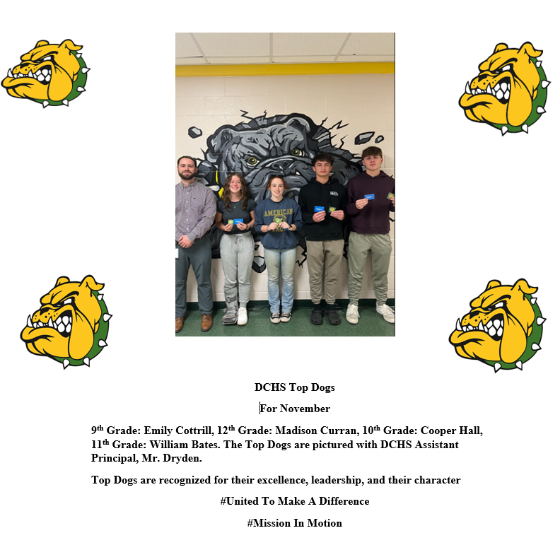 DCHS November Top Dogs 