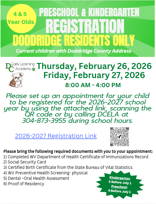 PreK/K Registration for 2026-2027