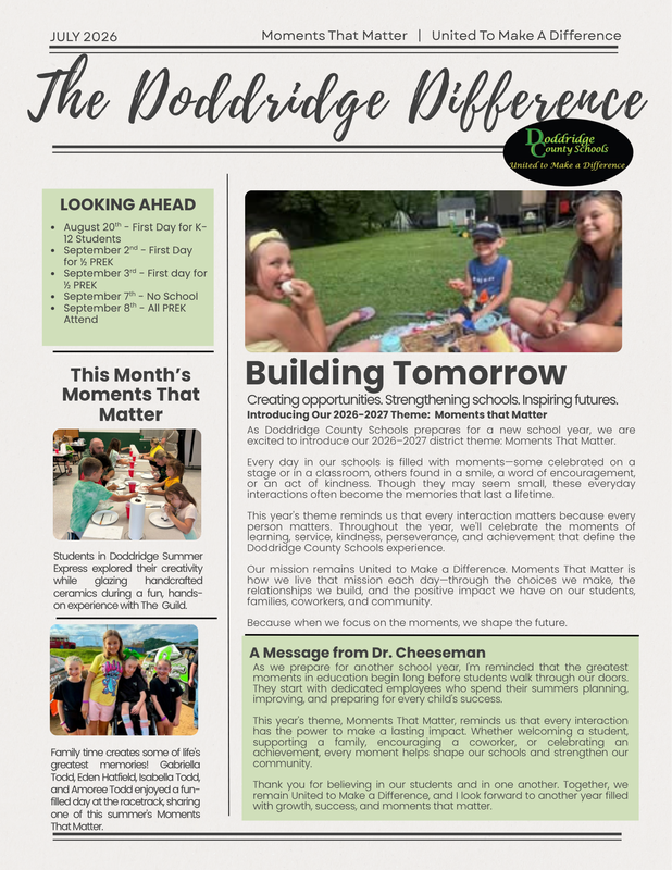 July 2026 Newsletter - The Doddridge Difference