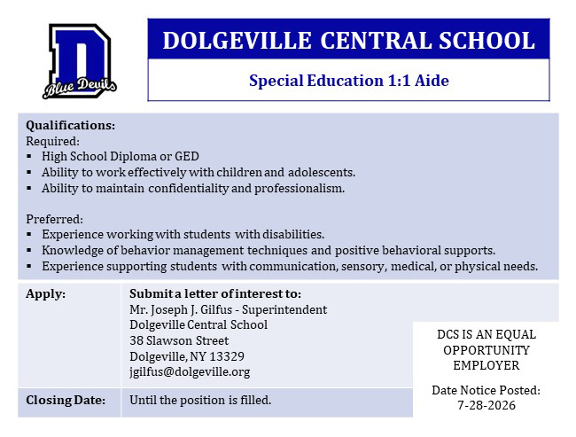Special Education Vacancy