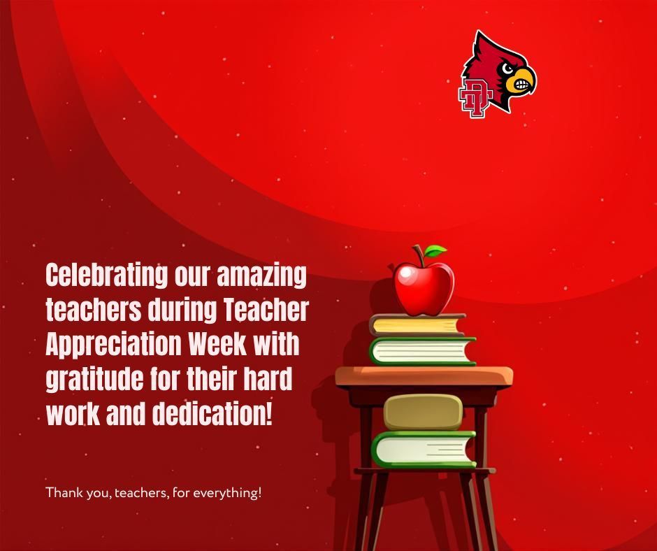 Facebook Post - Celebrating our amazing teachers during Teacher Appreciation Week with gratitude for their hard work and dedication!