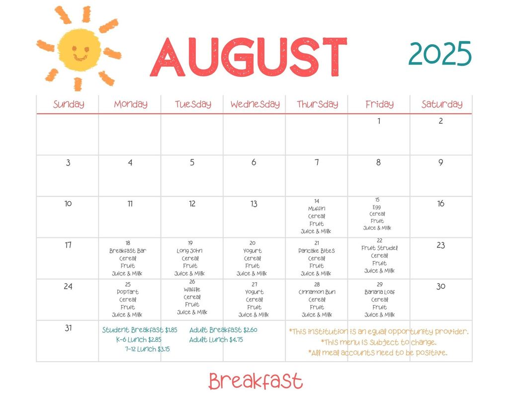August 2025 Breakfast