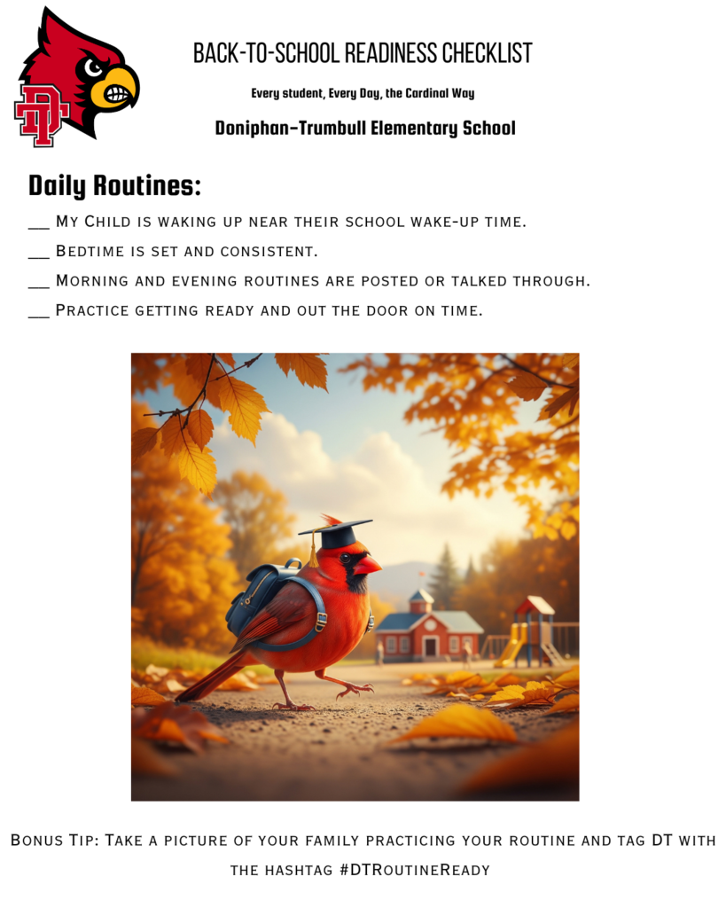 Back to school routines