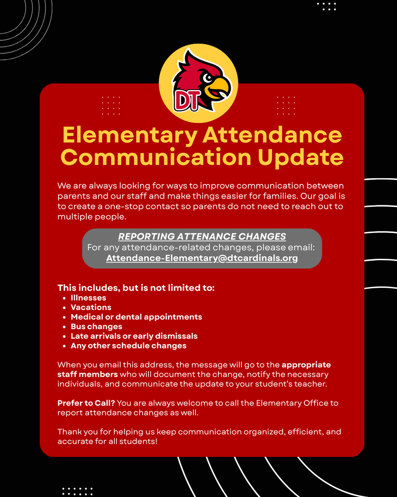 Elementary Attendance Communication Update